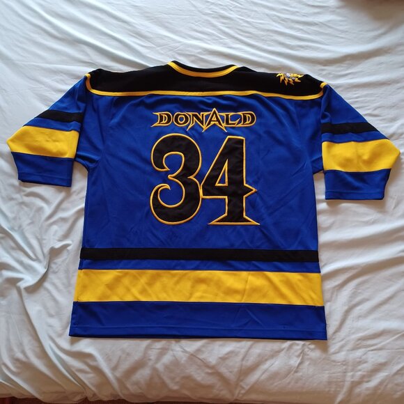 1990s Y2K Disney Donald's Destroyers Hockey Jersey Adult XL Donald Duck - Picture 2 of 16